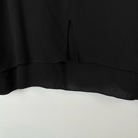 Serendipity Maui Women’s Top Size Large Black Rayon Cropped Layered Lagenlook - Picture 3 of 7